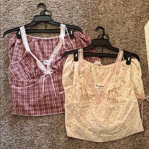 Women’s XL Plaid and Floral Lace Sets